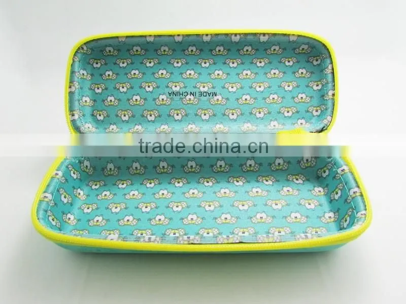 coloured printing eva zipper glasses case for children