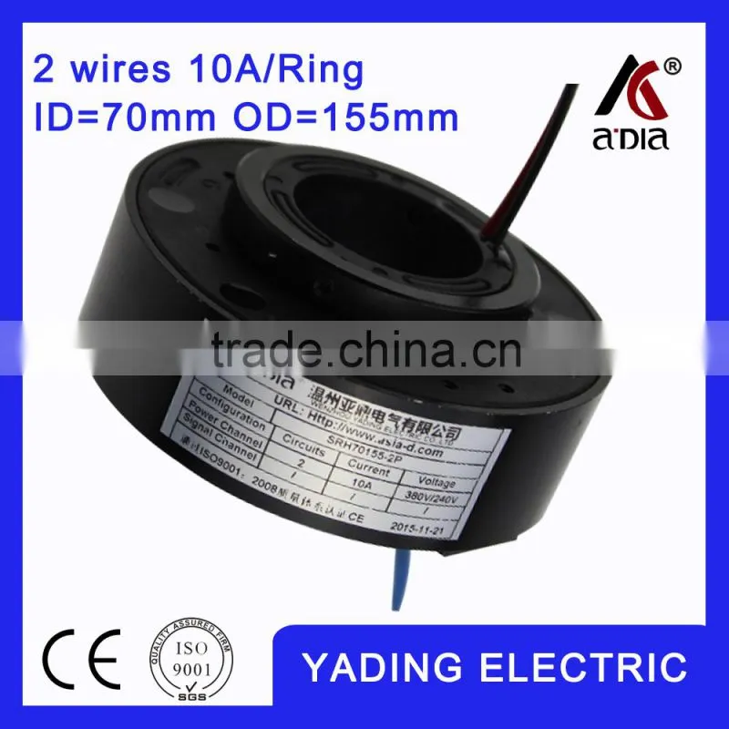 SRH70155 6s rotary joint slip ring motor 70 mm. OD150mm. 6Wires, 10A 6wires