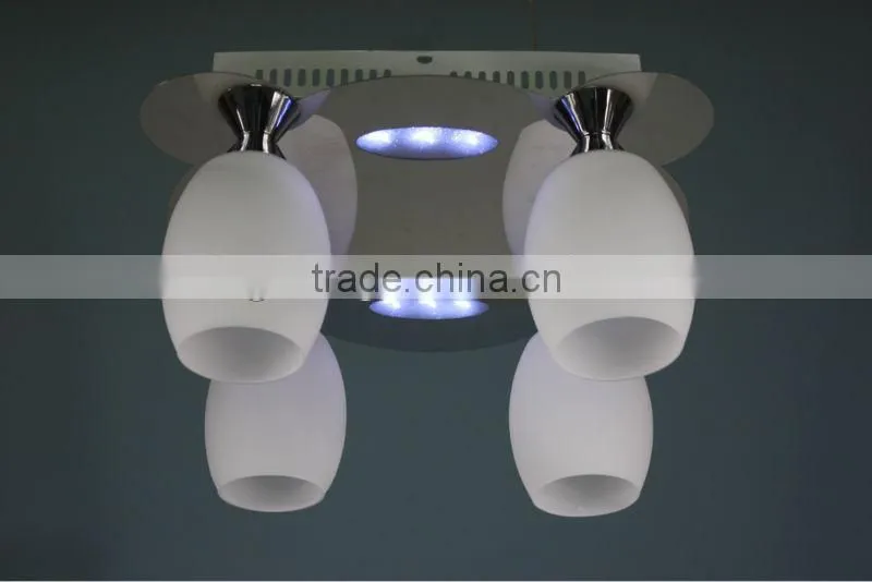 led opal glass chandelier