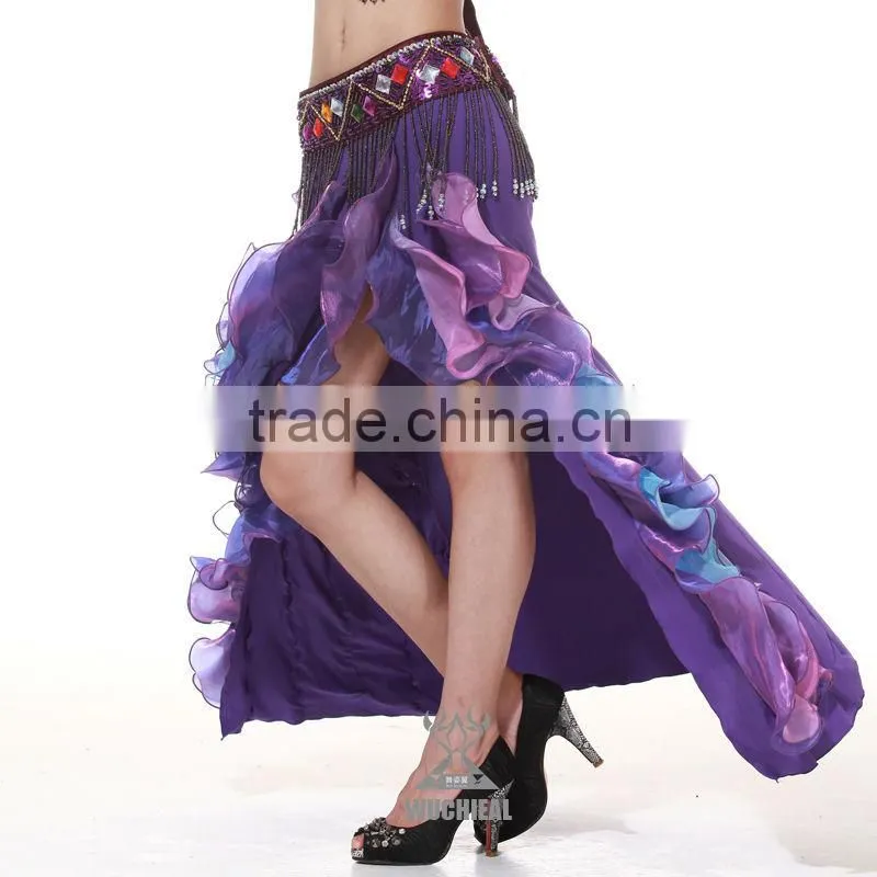 New belly dance ruffle skirt sexy belly dance skirt in lady dance performance wear