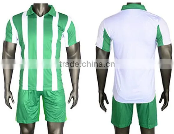 Oem Manufacturer Custom Sublimated Quality Stripe Soccer Uniform