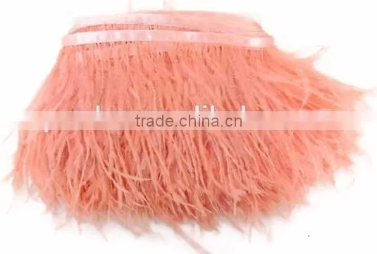 Factory wholesale 15-20cm thicken ostrich feather trim moq 5m/color