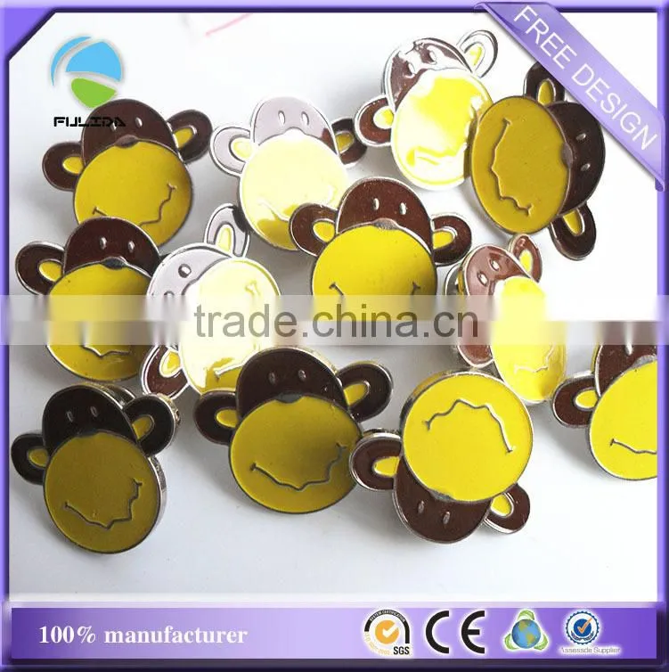 custom animal penguin shaped metal lapel pin badge