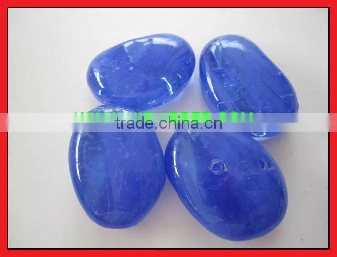 Colored glass pebbles for decoration
