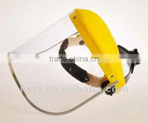 2016 hot selling protective face shield CE standard PC/PVC face shield with helmet transprent face shield manufacturer in China