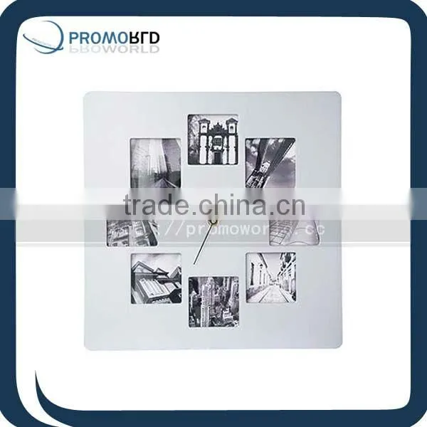 Round Flip Wall Clock With Photo Frame