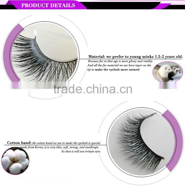 Private custom package real 3D mink fur lashes