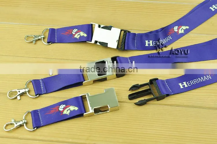 polyester heat transfer printing bright color cartoon character lanyards