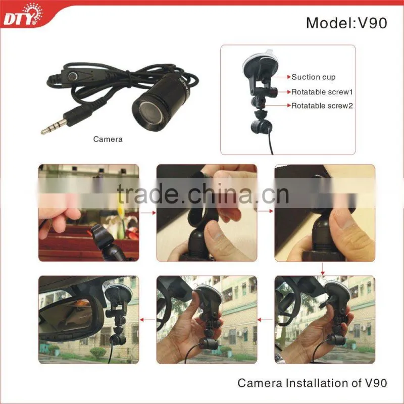 2013 first-rate!!! D1 sd card portable mini car dvr kit with motion detecting, V90