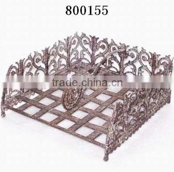 SHABBY CHIC KITCHEN TABLE ACCESSORIES METAL SERVIETTE NAPKIN HOLDER