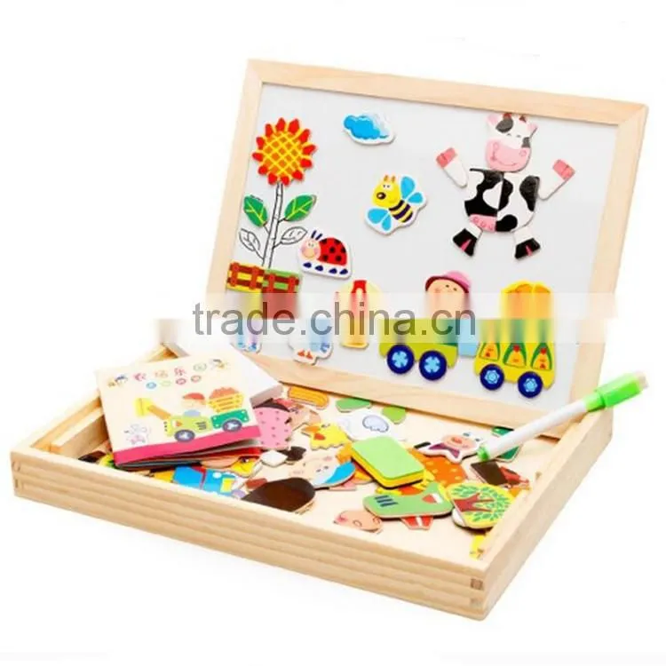 Brain teaser Magnetic Wooden Puzzle for gift
