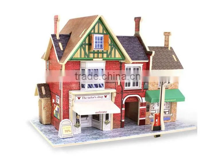 DO it Yourself Toy LED Mini Wooden House for Kids