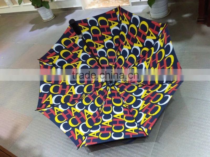 double layer umbrella with logo inside printing