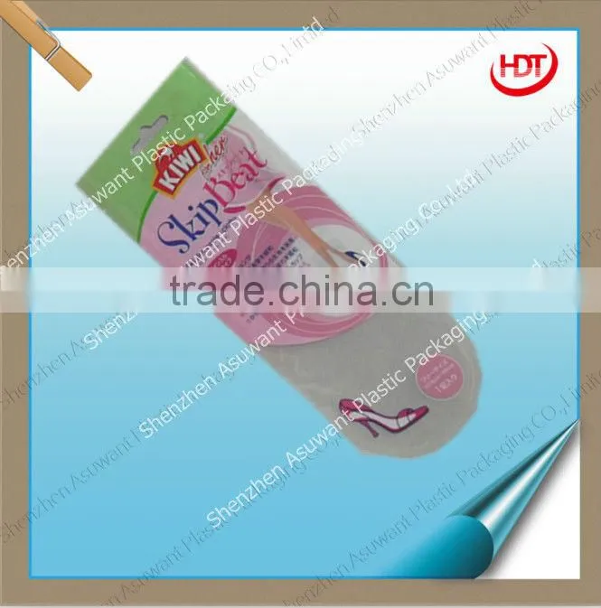clear window plastic zipper bag for socks/clothing packaging
