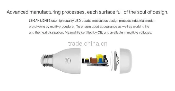 2015 new ablibaba product Zigbee control e27 6w led bulb smart lighting/internet remote control 6w LED smart lighting