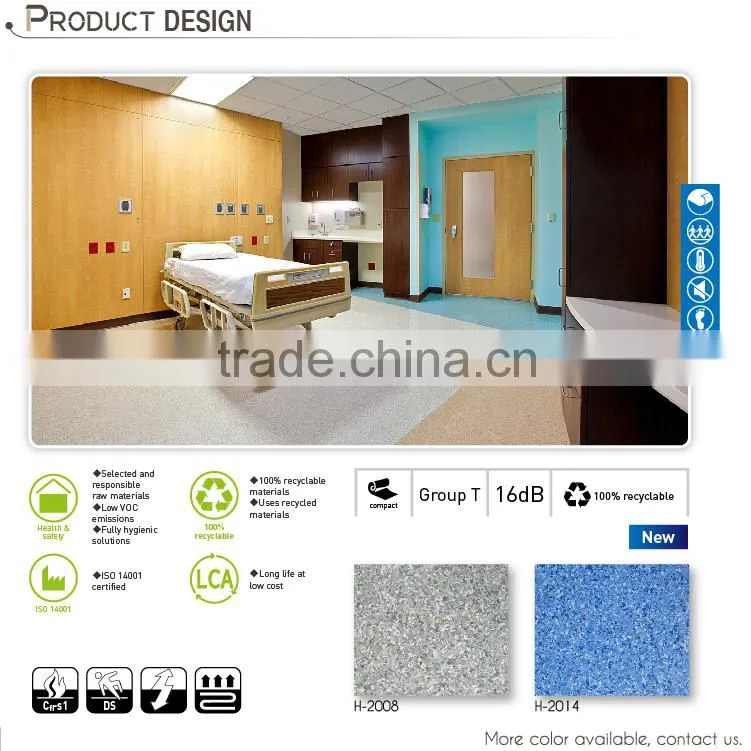 Various Homogeneous PVC Flooring for Decoration