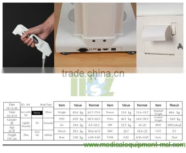 Body Composition Analyzer,Element Analyzer,Body Analyzer with MRI CE ROHS Golden Standards