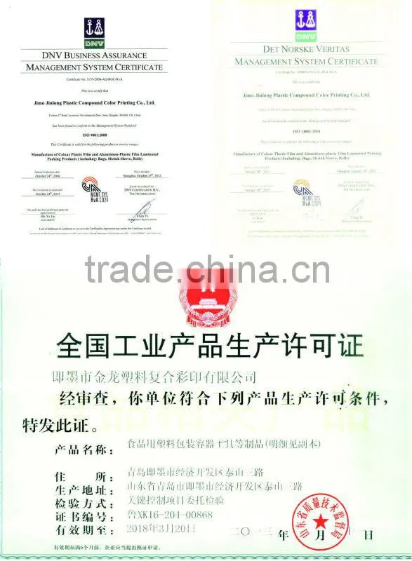 zipper plastic packaging bag with euro hole