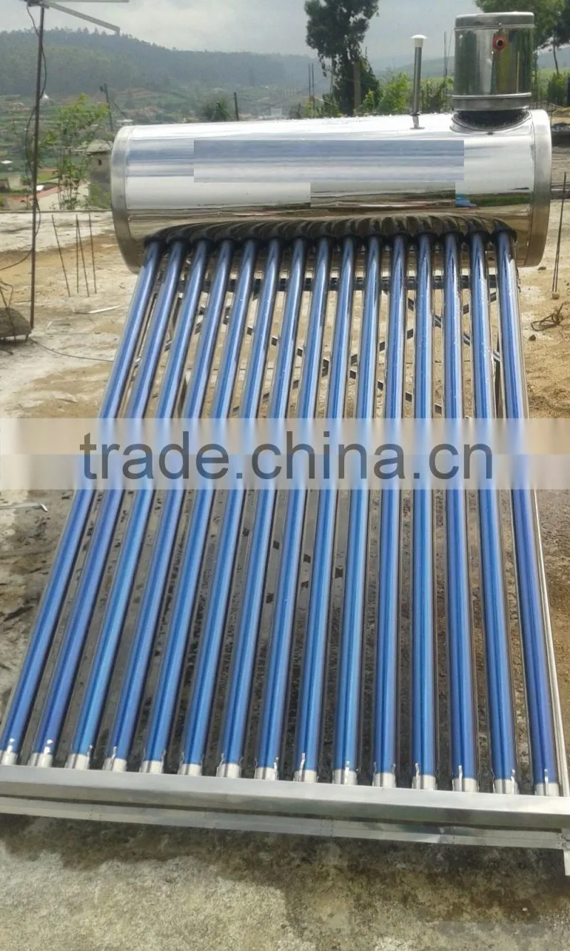 2016 High quality vacuum tube type solar water heater roof system(Manufacturer)