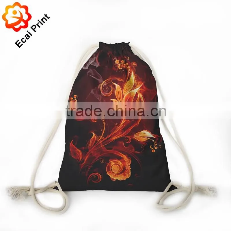 large fashionable digital printing customize drawstring bag