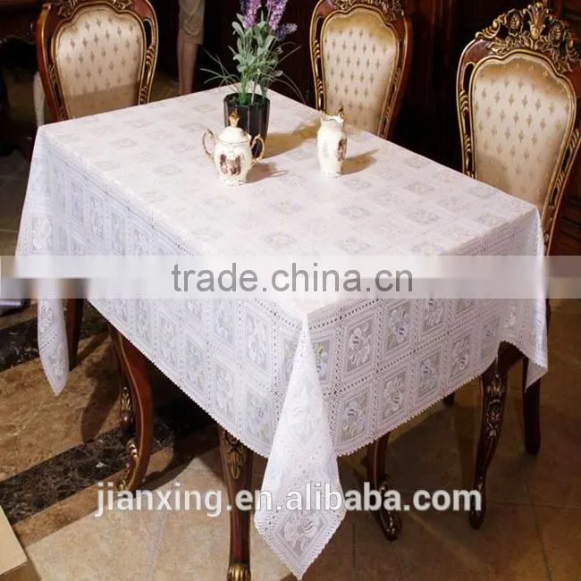 Dongguan trade assurance supplier 137cm PVC vinyl lace table covers