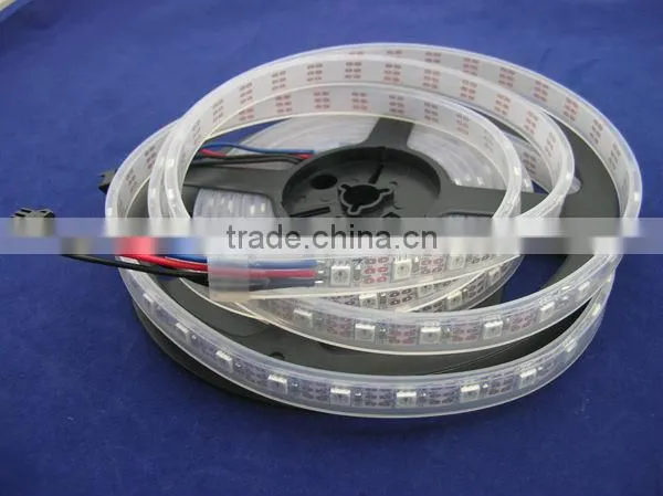 White PCB 5050 60 pixel waterproof IP67 addressable RGB WS2811 LED strip