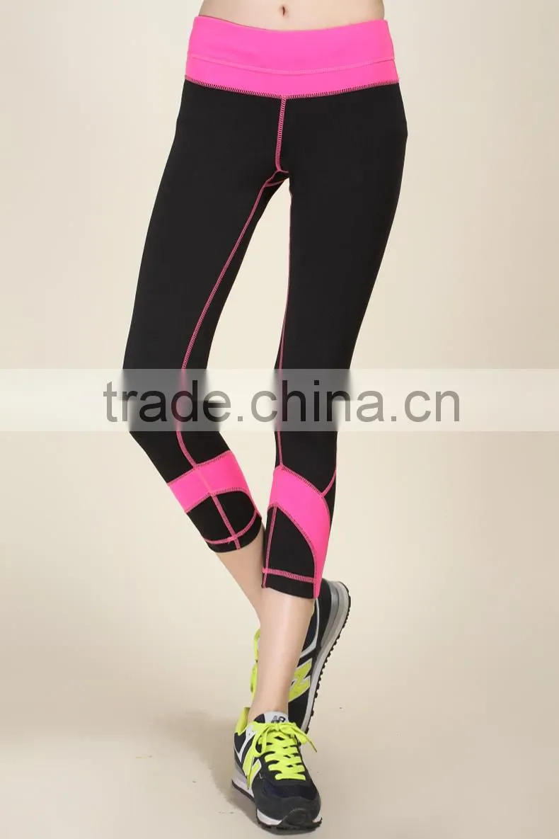 Ladies 88% Polyester 12% Spandex Quick Dry Sports Pants Yoga Gym Fitness Leggings for Women