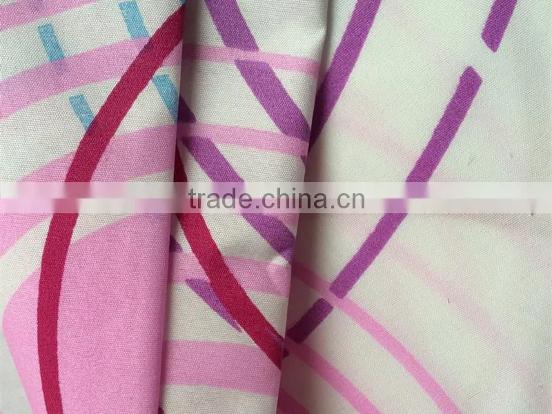 Soft handfeel pigment print bed sheet material