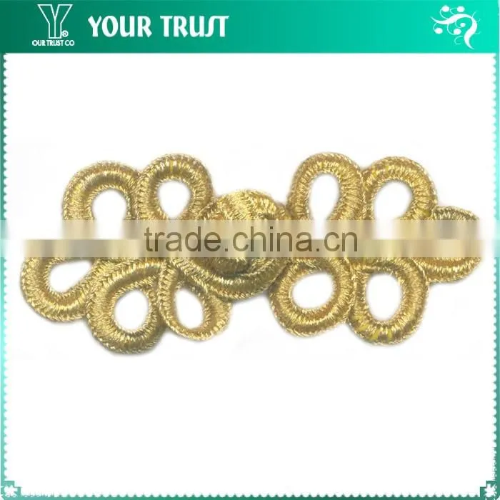 Height16 Centermeter All White Sew On 100% Nylon Chinese Knot Frog Buttons