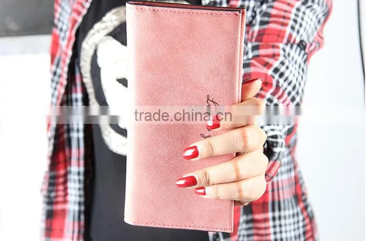Low cost ladies hand PU purse woman fancy leather wallet