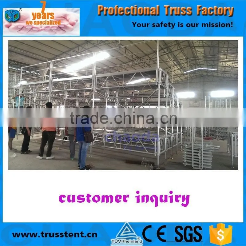 Aluminum portable choral stage