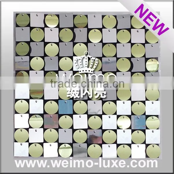 2015 New Sequin Sign PVC Fake Wall Panel