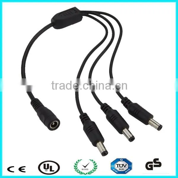Wholesale 2.1x5.5mm 1 female to 5 male dc plug cable