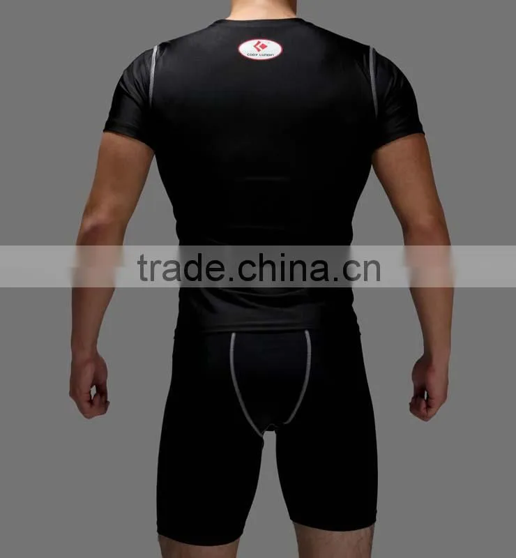 Guangzhou clothing factory custom design printing gym short sleeve dry fit t-shirts training & jogging sports wear type for male