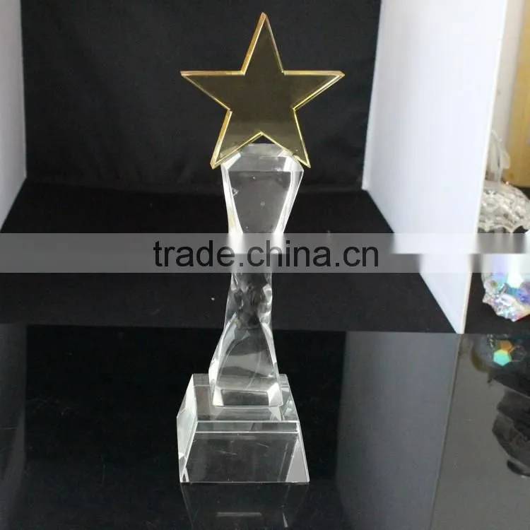 Custom crystal star trophy for soldier