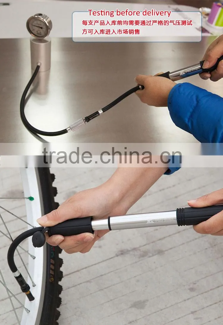 hot sell aluminum bicycle parts mini hand air pump with hidden hose