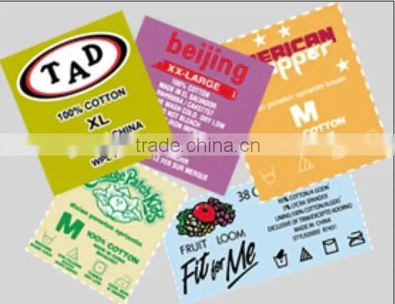 Washable iron on transfer paper, care label heat transfer papers