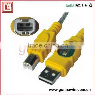 usb printer cable with led light