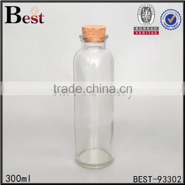 300ml tube bottle tube bottle with cork tube glass bottle