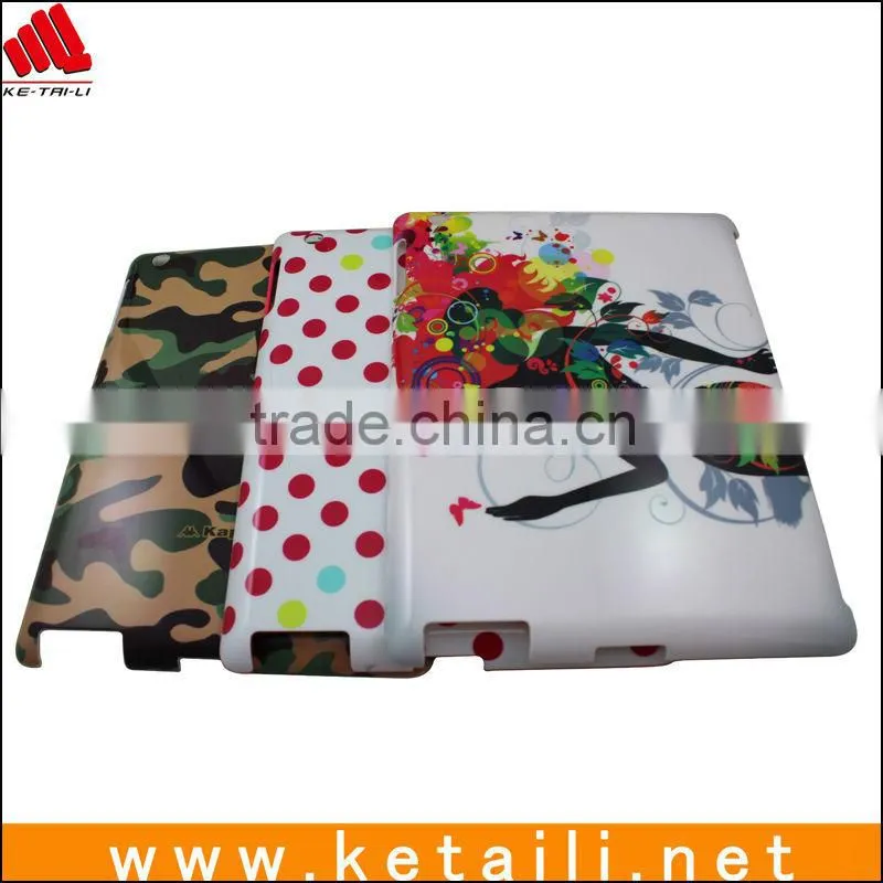 for ipad 2/3/4 hard casing, colorful print glossy surface (FDA,BV ISO 9001 report )