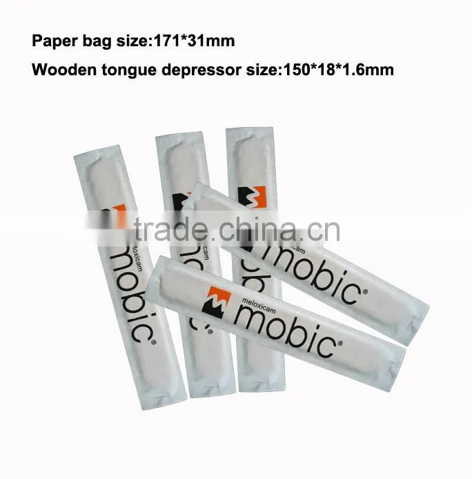 V-GF16-15 Disposable Adult Size Sterile Wooden Tongue Depressor For Medical Use