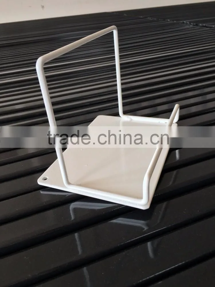 Powder Coating White Counter top Book Store Display Shelves