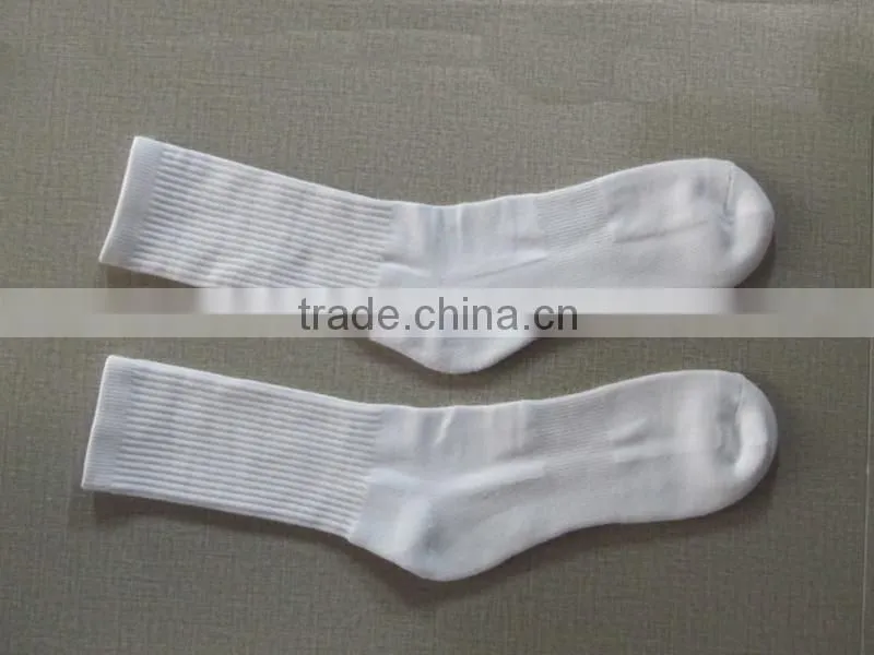 sport 100% white blank sublimation polyester socks