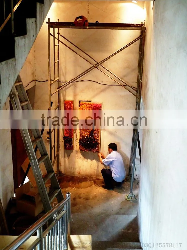 hand blown glass wall decoration XO-20150629&Murano glass chandelier from famous Chinese glass artist Mr Ou