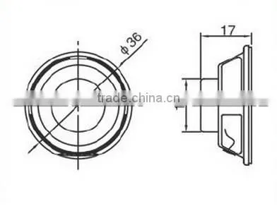FBS36-2 New product 2w 4ohm round portable magnetic loudspeakers (FBELE)