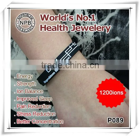 Noproblem P089 germanium power casual for couple silicone health bracelet fashion jewelry