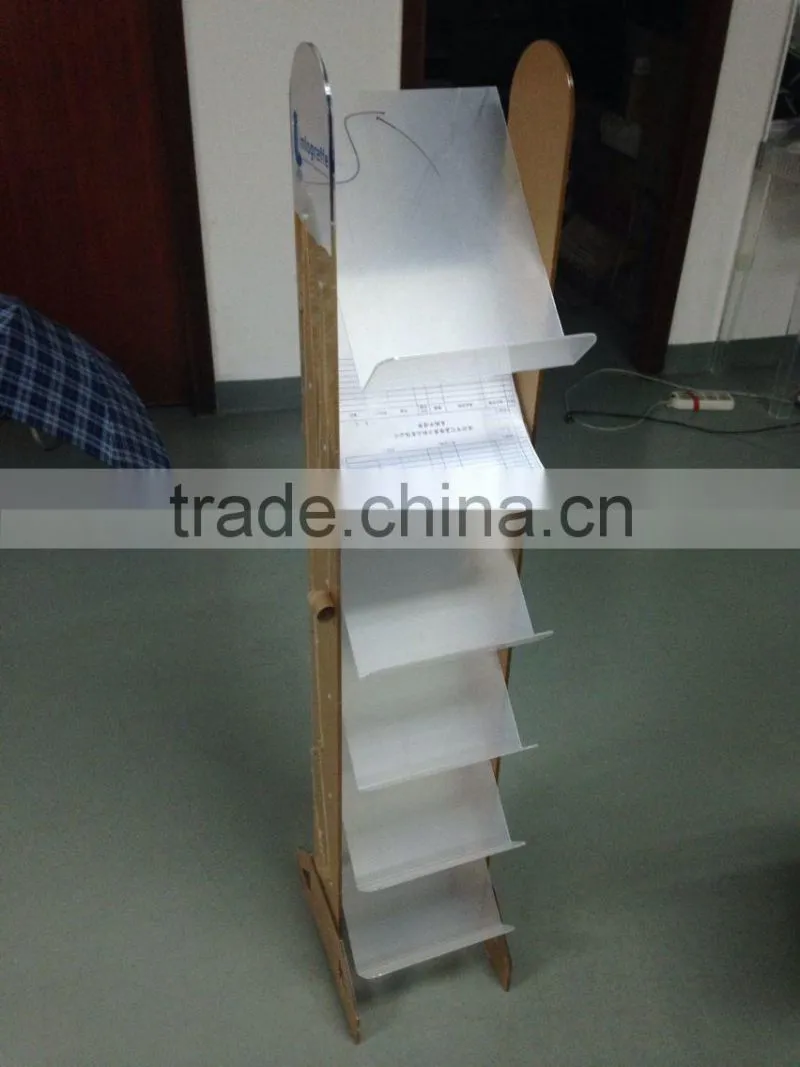 Customized 6 tire A4 brochure stand