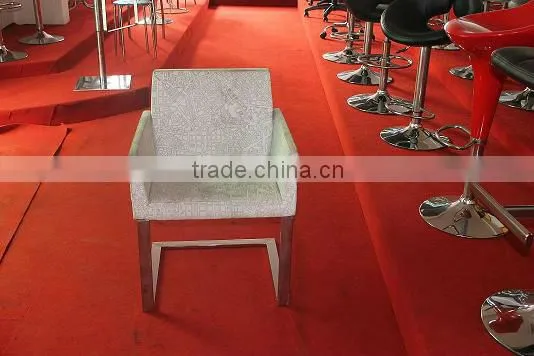 chromed stackable dining chair