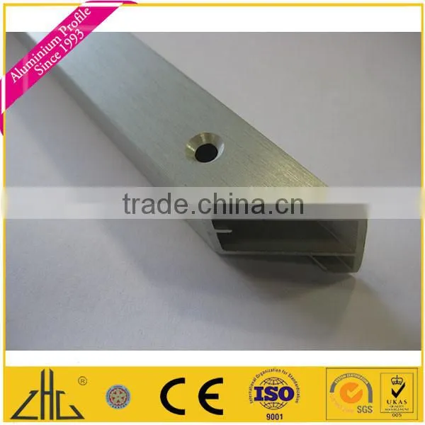 Wow!!! aluminium profile polishing brushing hair lines, anodized profile aluminium handrail brushed, polished aluminium handrail