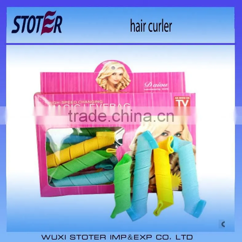 Easy hair roller plastic hair roller